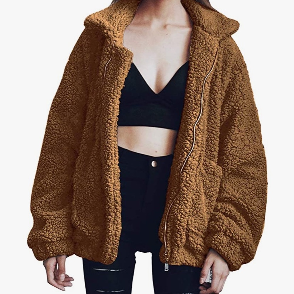 Women’s Oversized Teddy Double-fleeced Coat Jacket